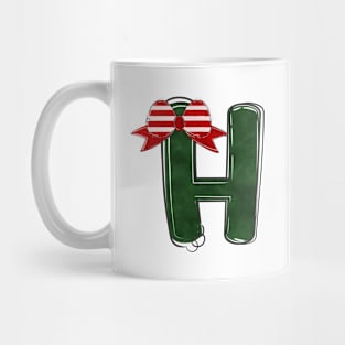 Letter H - Christmas Letter Mug